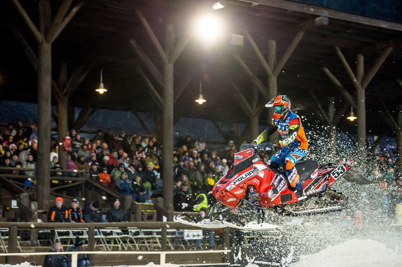 Polaris Snocross Racers Dominate With 1 2 3 Pro Open Sweep Oval Racer Nick Van Strydonk Wins 9363