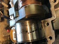 850 PTO bearing friction welded to crankwheel.jpg