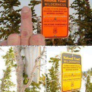 Wilderness Sign in the Bowls