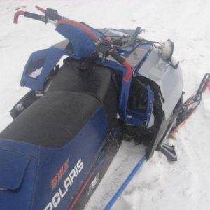 my sled after the hitting the rock!!!!
