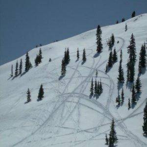 Setting the Highmark on Lake Marie Hill. Snowy Range, Wyoming (late May-2008)