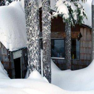 Club cabin at McLaughlin Ridge, Vancouver Island