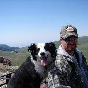 Me & the dog on the ATV (I am in the hat)