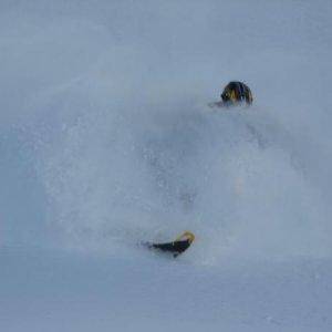 carving the pow, aaaah