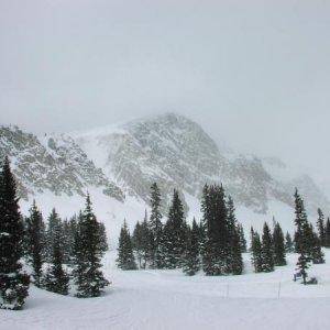 Diamond Peak- April 15, 08 About 2 miles south of Medicine Bow Peak. I took this sitting on my sled at about 10300ft. Diamond Peak is about 11,720. Yo