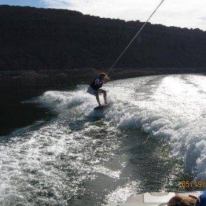 Wife, surfing