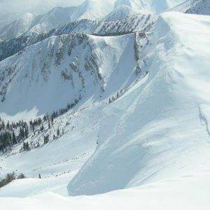 looking down from the top of the main bowl