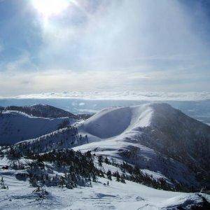 top of main bowl in copper creek looking over at the lake bowl