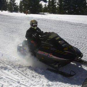 amos on skidoo 1