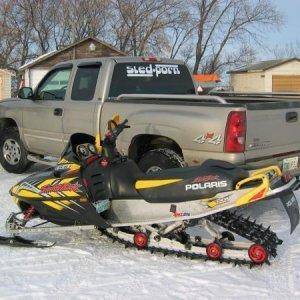 sled and truck