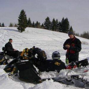 lunch at Cat creek, Bennet mtn 08