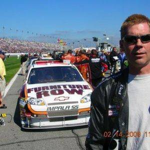 Daytona 500  Pit road with our Colorado car on the front row!