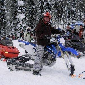 Mike on the snowbike