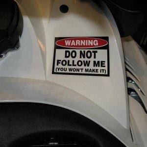 First safety decal