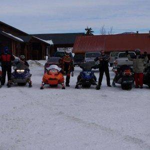 Some of the group getting ready to set out from Daniels Summit Lodge to the Bear River Lodge for an 'Overnighter'   The accomodations and food were mo