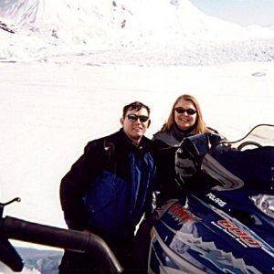 Her & Me in front of Spencer Glacier, Alaska