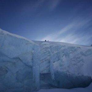 above small glacier