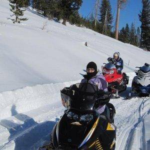 Snowmobiling 12 27 09 salt creek summit tiara and her new550f ski doo