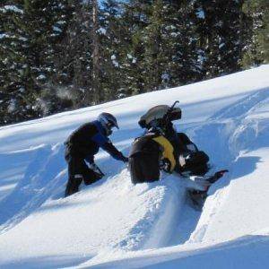 Snowmobiling 12 27 09 salt creek summit tim stuck