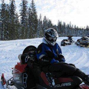 Snowmobiling 12 27 09 michaela looking stylish but cold salk creek summit