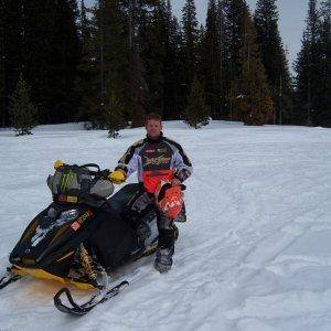 Mayhem on his Skidoo