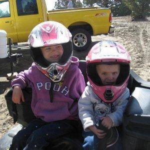 My girls ready to ride the dunes