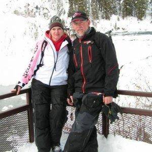 Mesa falls with hubbly in Island Park, Idaho!!