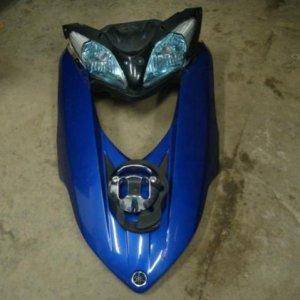 Hood, headlight and frame, steering column ring