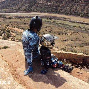 Ryder and I looking down on the mighty Colorado.