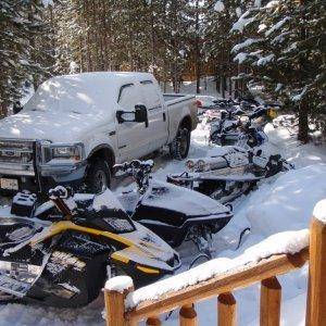 Out the front door of the cabin