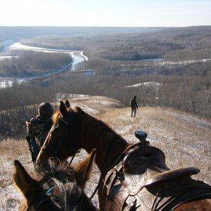 View from horse back while out Elk Hunting