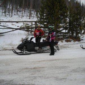 Christmas 2009 Grand Lake Mieka and Diedre getting ready to head out.