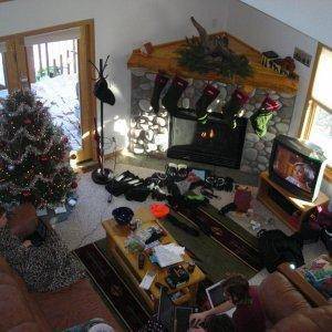 Christmas 2009 Grand Lake Living room of mountain house. How could we get by without COMPUTERS ??