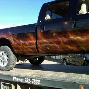 A super Duty Ford I airbrushed