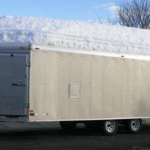 Snow on trailer