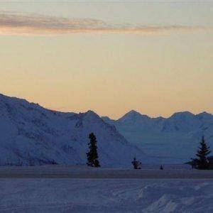 Sunrise over Nelchina Glacier