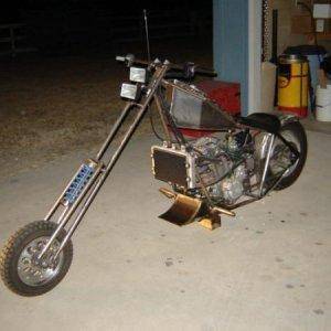 mini chopper w/polaris predator motor 4 sale