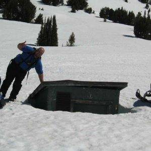 June 21st 2008 Cooke City outhouse still buried.