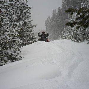 View of trail we were making