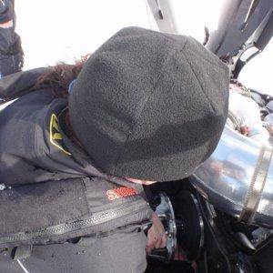 2011 03 05, me workin on hubby's spare sled