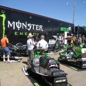 Race teams where on hand to sign autographs and give away power drinks.