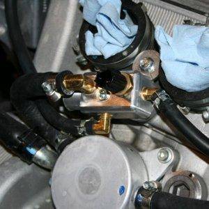 Yamaha Nytro, MPI Supercharger Install, Coolant manifold replacement