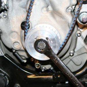 MPI Supercharger, Upper Sprocket Installation, Yamaha Nytro