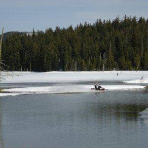 A little water skipping at Paulina Lake