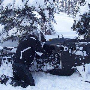 Picking ice away from Polaris fine drivers!