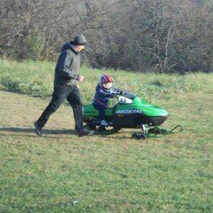 He should be able to ride with dad in a couple of years