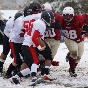 Jake bearing down on some poor running back