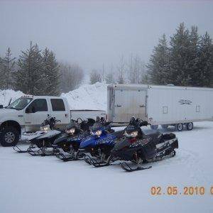 Truck Trailer and Sled's Grassy lake