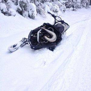 First ride with the turbo installed, more snow then I thought for November 10, 2013