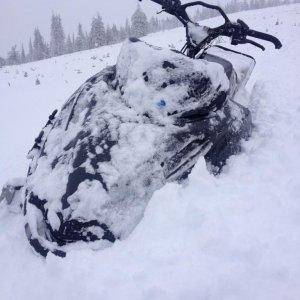 First pow day, good thing the sled ran like someone sh*t on top of the pistons.